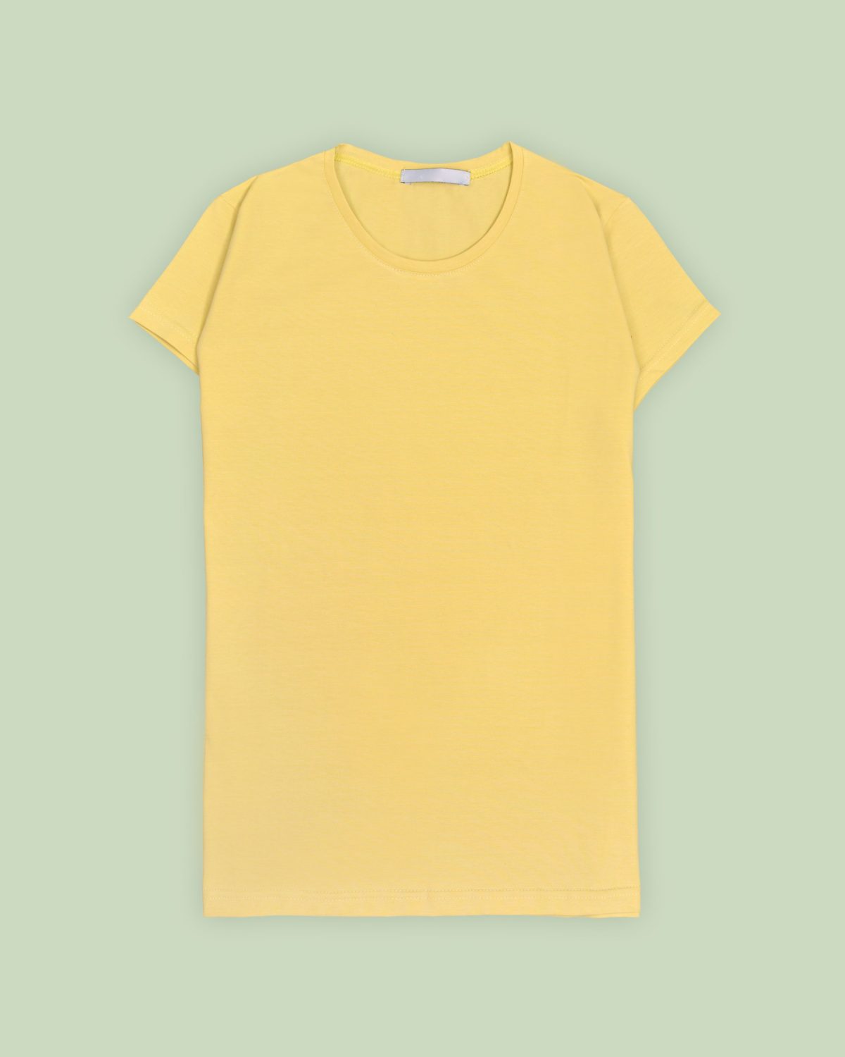 آستین کوتاه ساده,تیشرت زرد,پوشاک زنانه