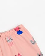 رکابی شورت دخترانه طرحدار گربه زیبا