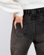 شلوار جین زنانه مام پشت کش سایز 30