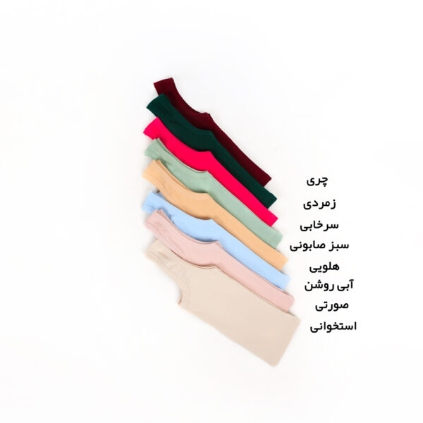 تاپ زنانه کبریتی یقه خشتی قد 50 کد چری