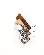 تاپ زنانه پلنگی قد 50 کد 779 سفید